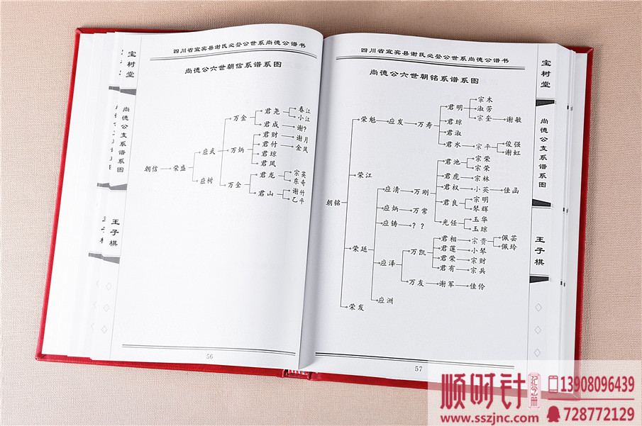 [谢氏家谱设计]家谱制作样本-族谱家谱印刷哪家好